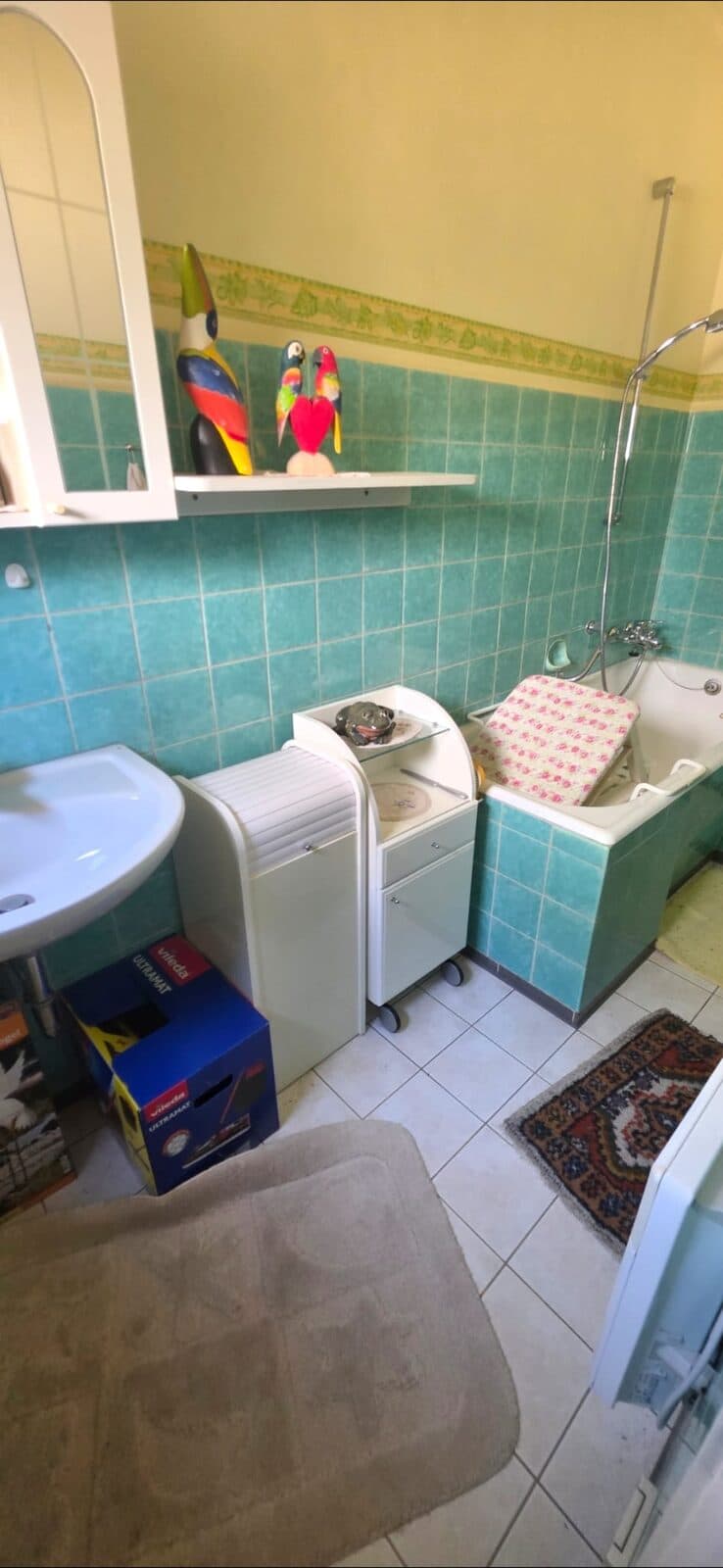 Altes Bad vor Entrümpelung und Rückbau